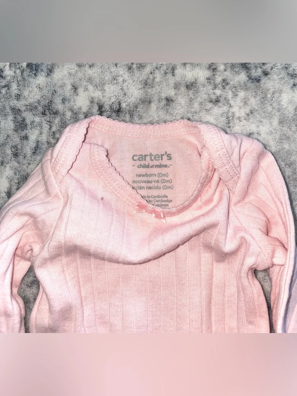 Carters long sleeve bodysuit size newborn